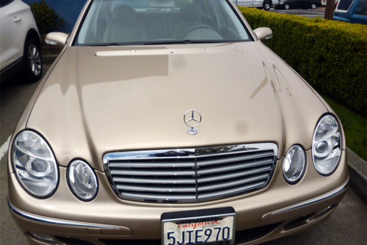 Mercedes-Benz after front-end collision repair and refinishing